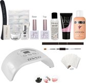 Polygel - uitgebreid starterspakket met UV/LED lamp - Polyacrylgel - starterset met dual form - acrylgel - dual form polyacryl