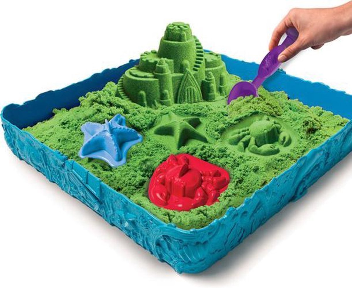Kinetic Sand - Zandbakspeelset - Groen - 454 g origineel kinetisch zand - Sensorisch speelgoed — afbeelding 13