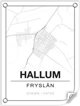 Tuinposter HALLUM (Fryslân) - 60x80cm