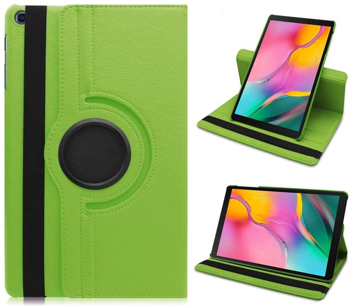 Samsung Galaxy Tab A 10.1 Hoesje (Tab A 2019 T510/T515) - Draaibare Tablet Case met Standaard - Groen