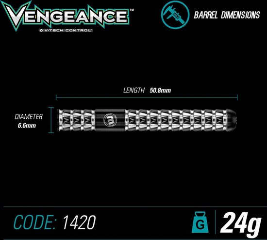 Thumbnail van een extra afbeelding van het spel Winmau Vengeance 90% - 24 Gram