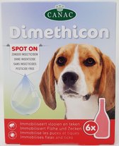 Canac anti vlooiendruppels met Dimethicon - 6 Pipetten