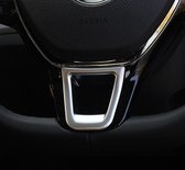Volkswagen Stuurinleg Stuur - Auto Stuurwiel - Cover - Chrome - Stuurhoes - Auto Accessoires - Car Styling - Interieur Styling - Chrome