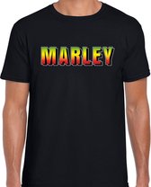 Marley reggae muziek kado t-shirt zwart heren - fan shirt - verjaardag / cadeau t-shirt S