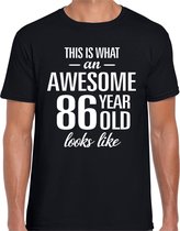 Awesome 86 year / 86 jaar cadeau t-shirt zwart heren 2XL
