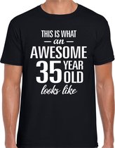 Awesome 35 year / 35 jaar cadeau t-shirt zwart heren 2XL