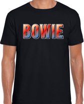 Bowie fun tekst t-shirt zwart heren XL