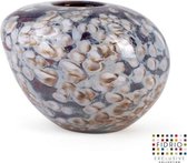 Design vaas vase - Fidrio HAZEL - glas, mondgeblazen - diameter 29 cm hoogte 17 cm