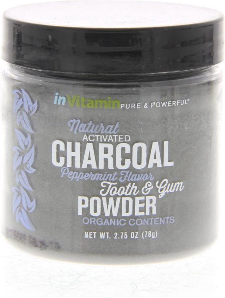 inVitamin Poeder Natural Activated Charcoal Tooth Powder