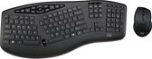 Adesso WKB-1600CB - draadloos ergonomisch toetsenbord en optische muis - split gebogen toetsenbord