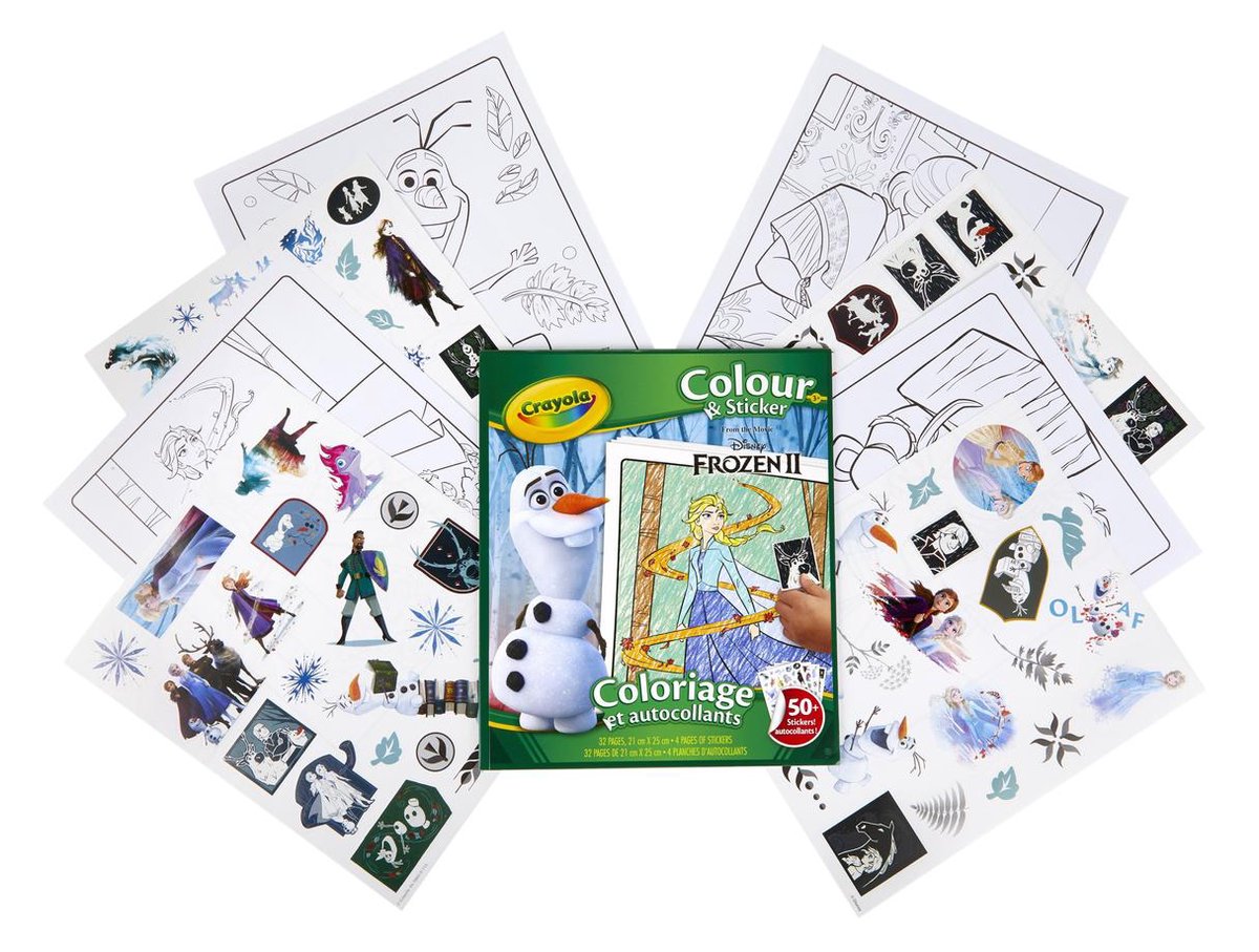 Crayola - Frozen 2 - Kleurboek - Kleur En Sticker Boek Voor Kinderen — afbeelding 4
