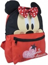 Disney Rugzak Minnie Mouse Oortjes Rood 24 X 10 X 30 Cm