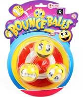 Toi-toys Stuiterbal Bounce Balls 9,5 Cm Rubber Geel 3 Stuks