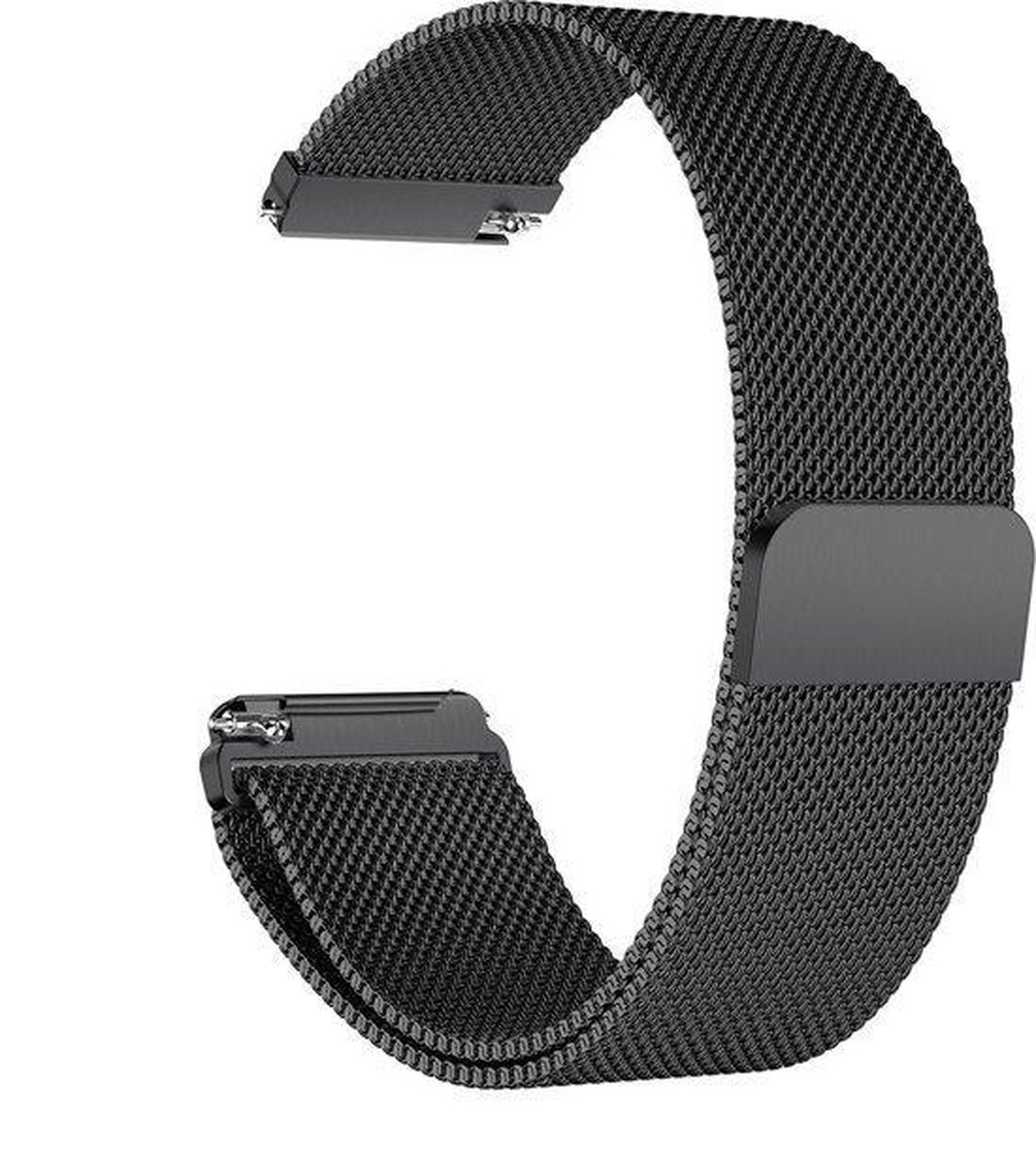 Milanees bandje zwart geschikt voor Fitbit Versa (Lite)