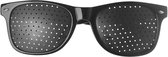 Wisegoods - Rasterbril Volwassenen - Gaatjesbril - Natuurlijk Zien - Pinhole Glasses - Oogtraining Bril - Zwart