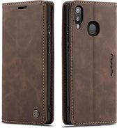 caseme - Hoesje geschikt voor Samsung Galaxy A40 - wallet book case - magneetsluiting - donker bruin