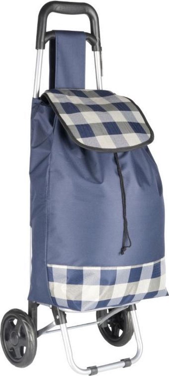 Tom Boodschappentrolley Dames 94 Cm Textiel/rvs Blauw