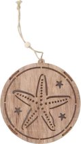 Arti Casa Decoratiehanger Led Ster 14,5 Cm Hout Blank