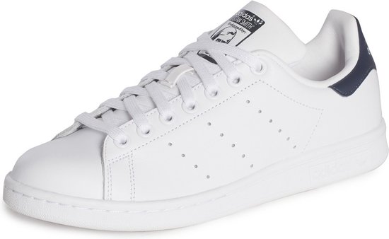 adidas Stan Smith Heren Sneakers - Core White/Core White/Dark Blue - Maat  44 | bol.com