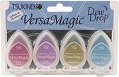 Set VersaMagic Dew Drops - Jewel Box set van 4 drops: perfect plumeria, spanish olive, aegean blue, purple hydrangea