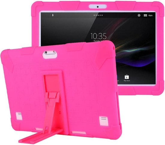 Bevriezen mezelf visueel Kinder tablet Hoes - Edutab Case - Roze - 10.1 inch - Tablethouder - Hoesje  - Bumper | bol.com
