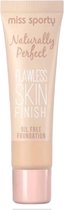 Miss Sporty Naturally Perfect Foundation 091 Pink Ivory Flawless Skin Finish Oil Free