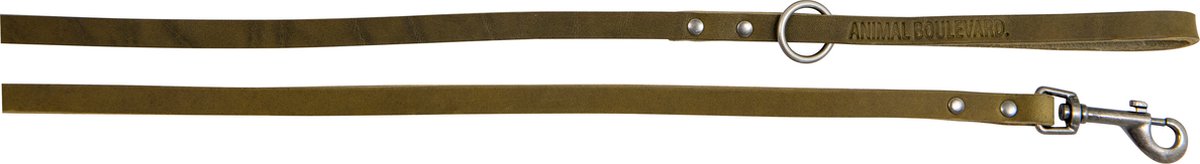 Animal Boulevard Ab30164 - Hals- En Leibanden - Hond - Ab Country Leather Leiband Olijf-12mmx130cm - Maat: 12mmx130cm - 200519