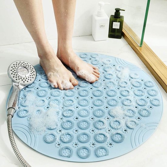 Douchemat Antislip Zuignappen - 55x55 CM - Taupé / Bruin - Badmat