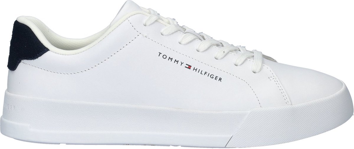 Tommy Hilfiger TH Court Leather heren sneaker - Wit - Maat 44