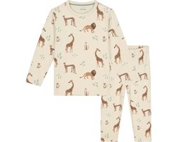 foto van Prénatal Baby Pyjama Savanne - Jongens en Meisjes - Pyjama Kinderen - Dark Ecru - Maat 116