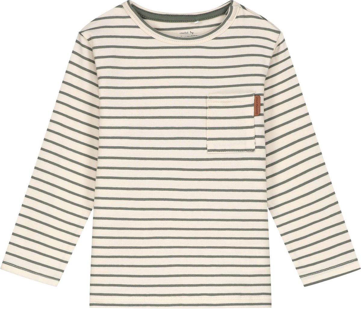 Prénatal Peuter T-shirt - Jongens - Light Khaki Green - Maat 110