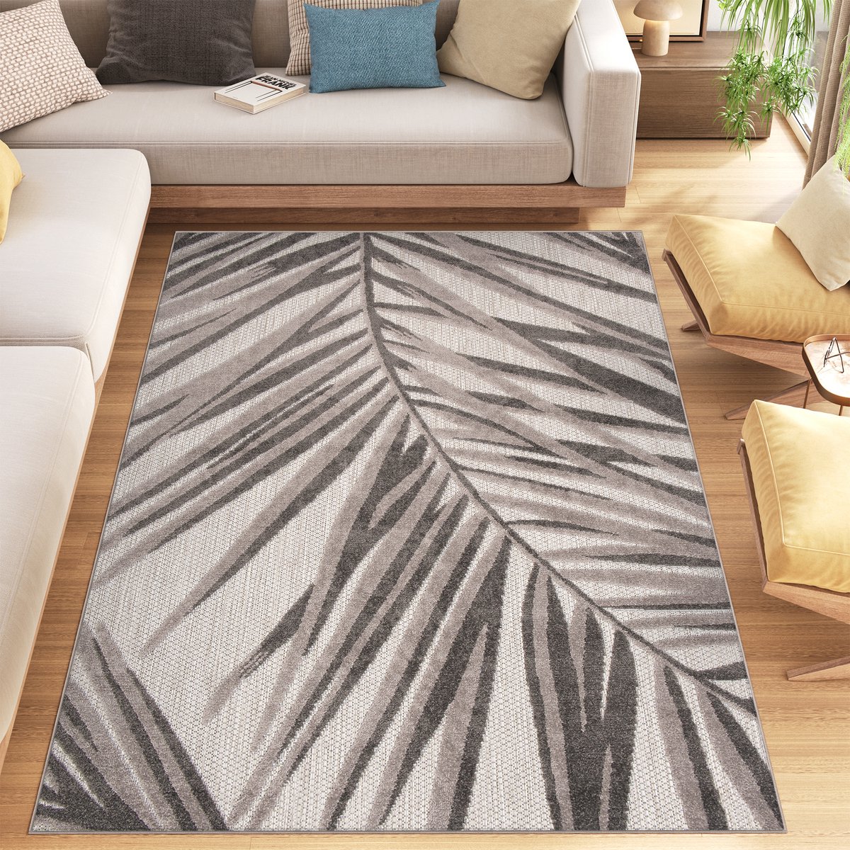 Tapiso Patio Indoor Tapijt Grijs Tuintapijt Buiten Buitenkleed Outdoor Modern Maat- 160x220