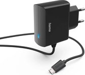 Hama Chargeur - Connexion Micro USB 6W - 1 mètre - Sécurité et design compact - 100-240V - Chargeur de voyage - Adapté aux Smartphones - Fonction LED- Zwart