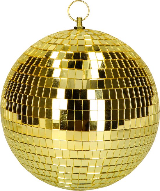 Foto: Boland discobal goud 20 cm goud glitter glamour glamour 80 s nye oudjaarsavond