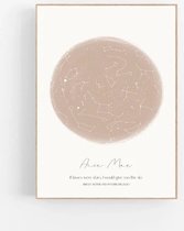 Affiche personnelle ciel étoilé | ROSE x ELLIE - 21x30 cm - Poster ciel étoilé - Chambre de bébé et chambre enfant