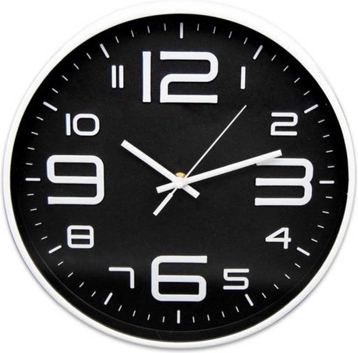 Meyerhoff Analoge Wandklok – Zwart 30 cm – Stille Kwarts Klok – Modern Design – Goed Leesbaar – Ideaal als Cadeau