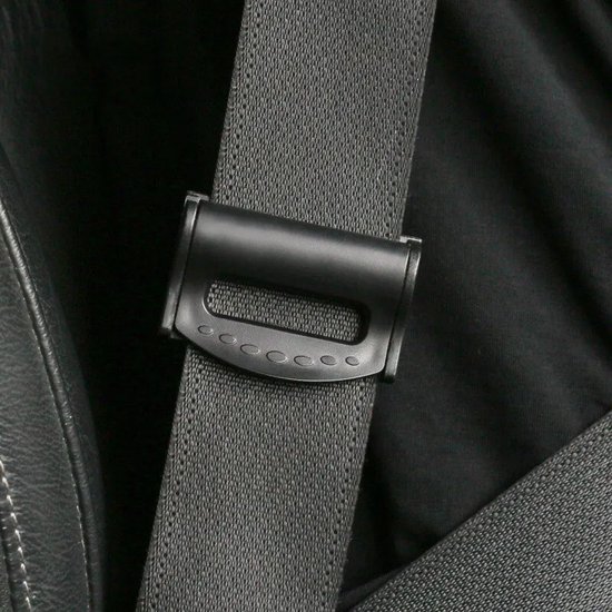 ZOOENIE 2 stuks autostoel gordelversteller Locator Stopper, veiligheidsgordelclips | Smart Adjust zitriemen om te ontspannen, gordelstopper/gordelclip, eenvoudige bevestiging (rood