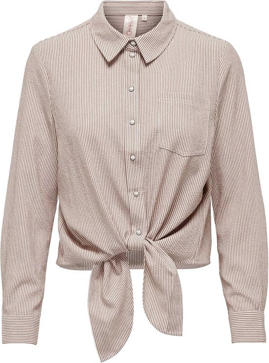 ONLY ONLLECEY LS KNOT SHIRT NOOS WVN Dames Blouse