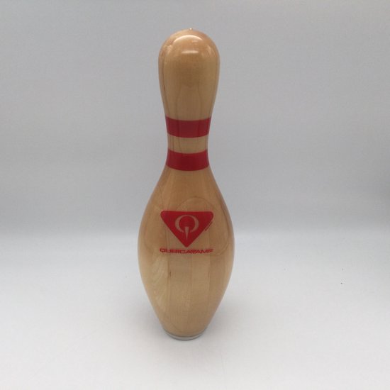 Bowling Bowlingpin massief hout 'Trophypin Clear' met een doorzichtige coating, Originele QubicaAMF bowlingpin.