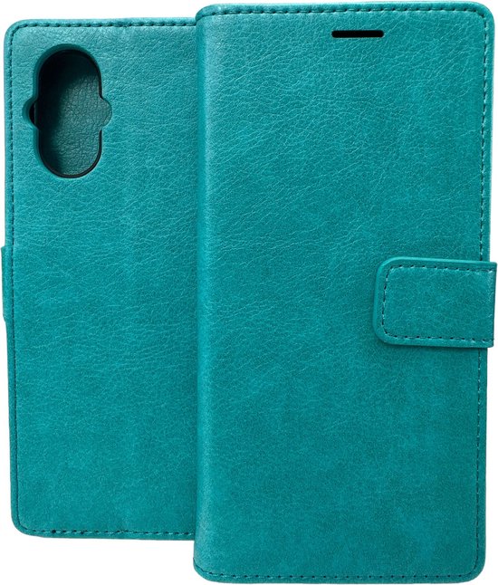 Étui portefeuille Book case Adapté pour : Oppo Reno 8 Lite - Vert Menthe