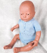 Babidu Gebreid Baby Jongens Romper Pakje | 32374 | Lichtblauw | 1 maand | maat 56