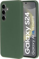 Mobiparts hoesje geschikt voor de Samsung Galaxy S24 - Siliconen - Groen