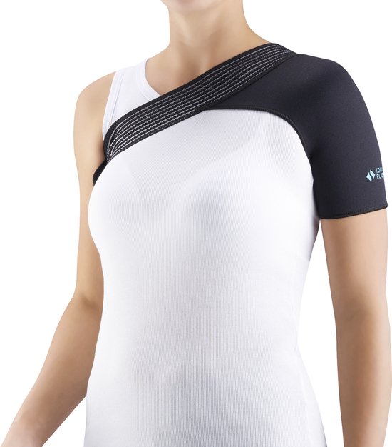 Schoudersteun - Schouderbrace - medisch neopreen verband Voor het fixeren van het LINKER schoudergewricht - maat L