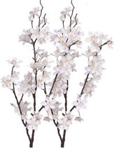 2x Branche de fleur de pommier blanc 84 cm - fleurs artificielles