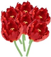 6x Tulipe rouge 25 cm - fleurs artificielles