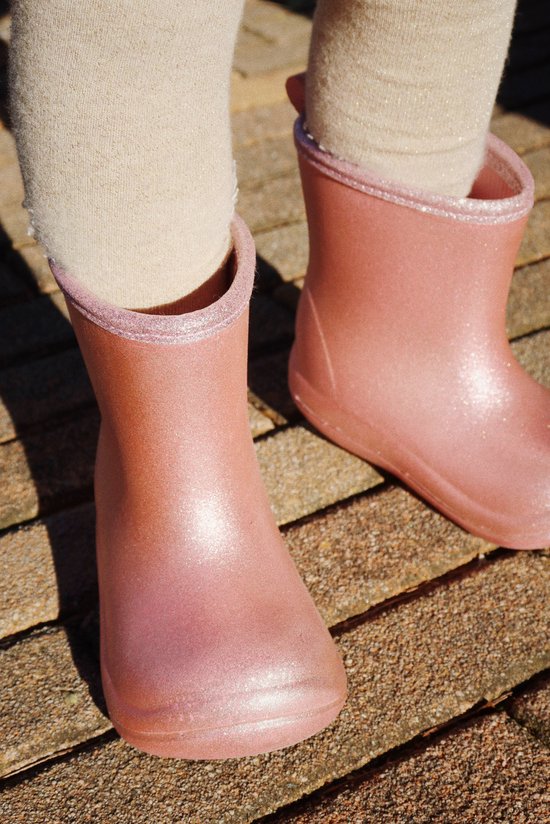 EN FANT - Thermo Regenlaarzen Rose Taupe Glitter