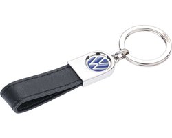 Troika sleutelhanger Volkswagen met leer - Troika VW lederen sleutelhanger - Luxe Volkswagen Logo Strap Sleutelhanger - super leuk kado om te geven