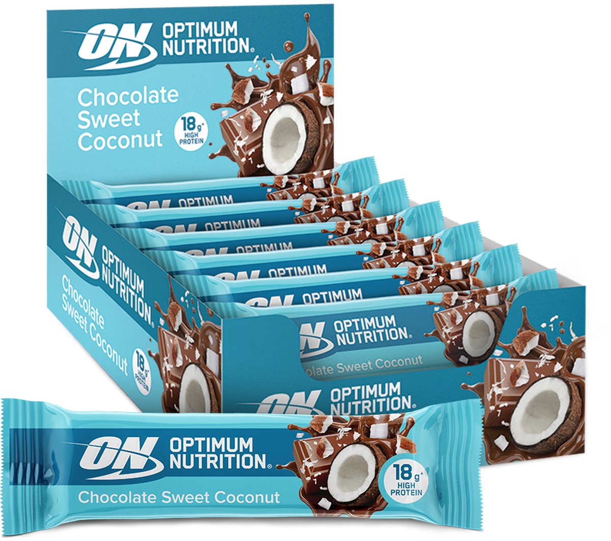 Goedkoopste Optimum Nutrition Protein Bars - Chocolate Sweet Coconut Proteine Repen - Protein Bar - 10 Eiwitrepen (590 gram