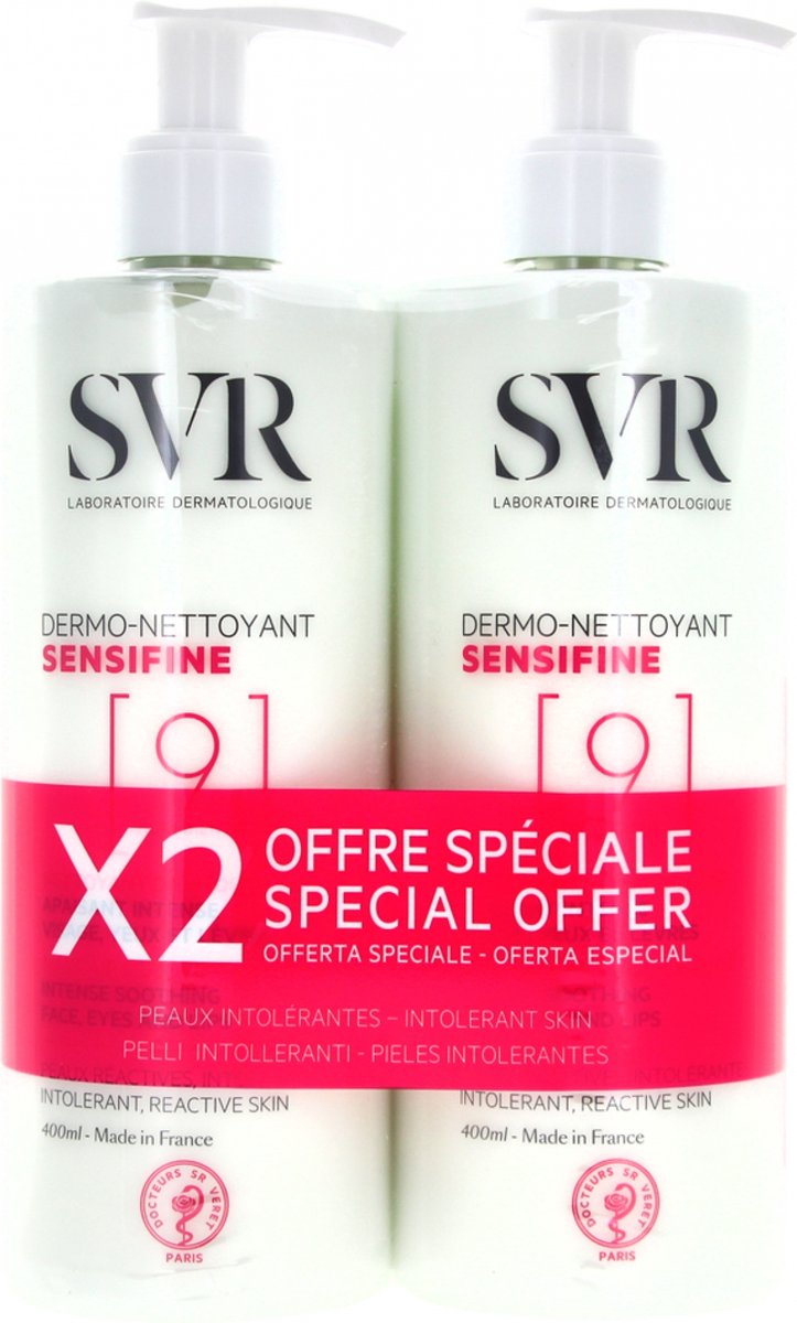 SVR Sensifine Dermo-Cleanser Set van 2 x 400 ml