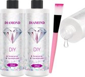 GLODI GOODS® Diamond painting sealer kit 2x200ml – Knutsellijm incl. siliconen borstel - Puzzellijm voor legpuzzels - Accessoires